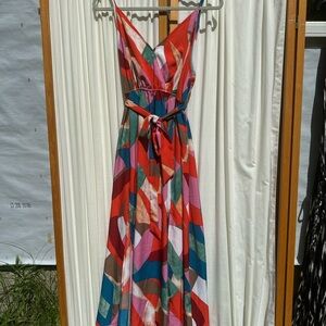 NWT CUPSHE Colorful Geometric Print Maxi Dress
